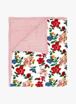 Plaid M Matelassé Réversible En Coton | Rouge