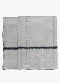 UKI - Plaid 100x200 Cm En Lin Et Laine | Gris