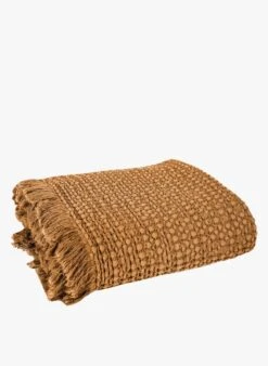 TEMPO II PLA - Plaide 130x200 Cm En Coton | Marron