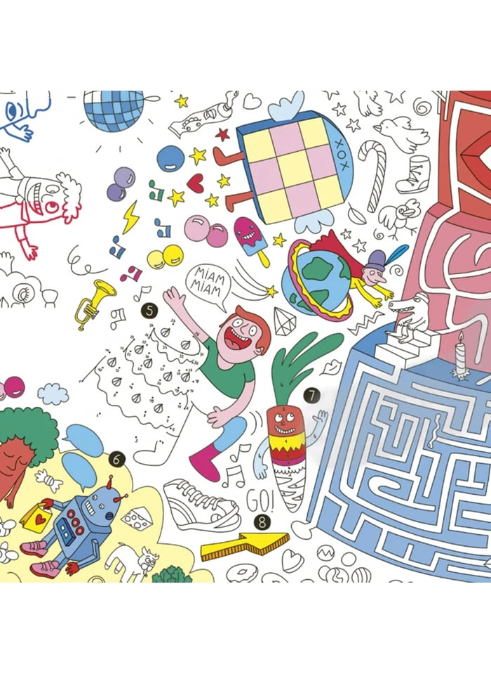 GAMES - Poster Géant à Colorier + 1 Crayon 5 Couleurs | Multicolore 3 GAMES - Poster Géant à Colorier + 1 Crayon 5 Couleurs | Multicolore – Image 3