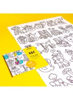 ABCD - Poster Géant à Colorier | Multicolore -Intérieur Décoration Magasin 3410320