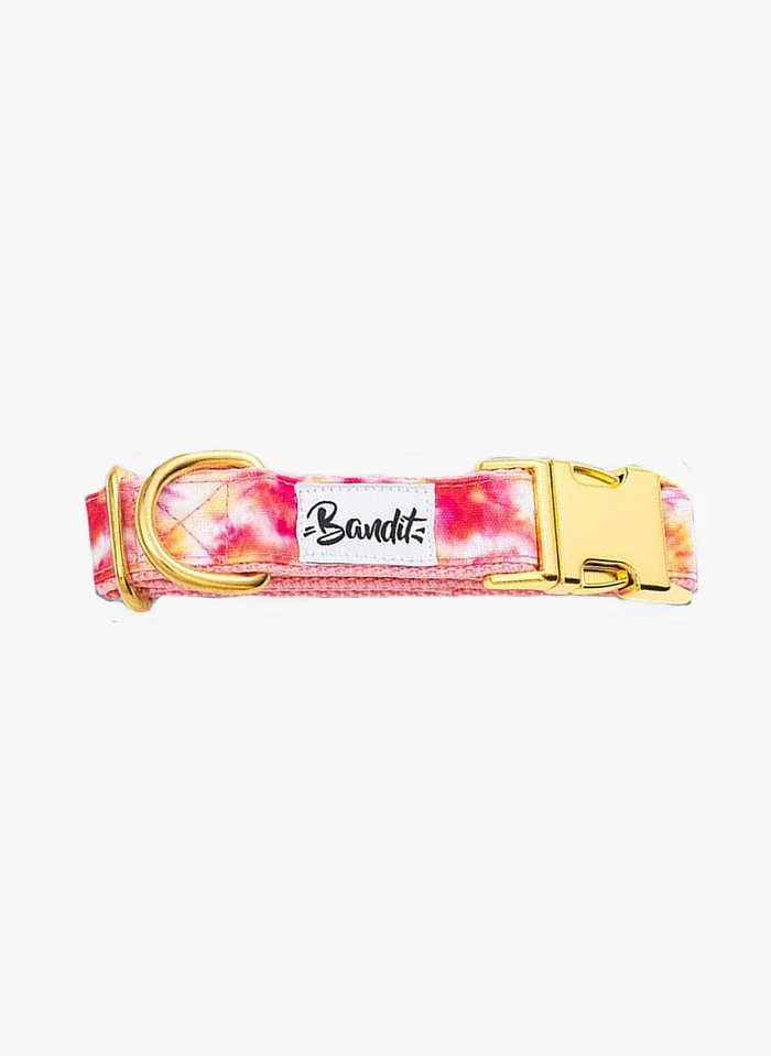 BANDIKINI - Collier Pour Chien Imprimé Tie And Dye | Rose 1 BANDIKINI - Collier Pour Chien Imprimé Tie And Dye | Rose
