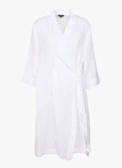 DILI CAC - Kimono En Voile De Coton Lavé | Blanc