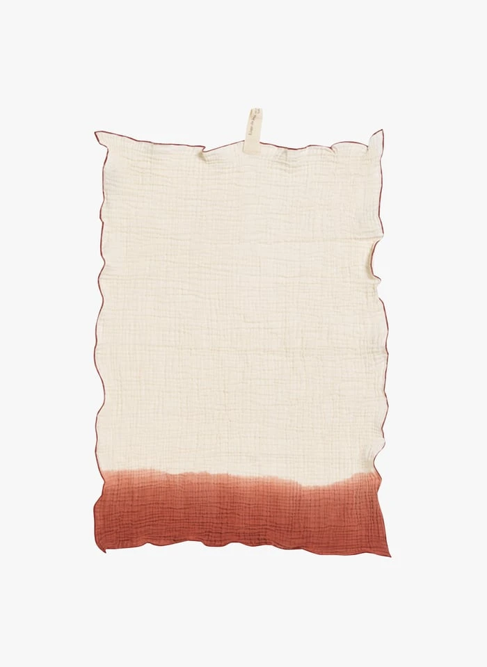 PHILO - Serviette De Bain Motif Dip-dye En Coton | Marron 1 PHILO - Serviette De Bain Motif Dip-dye En Coton | Marron