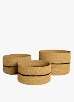 Lot De 3 Panières En Jacinthe D'eau | Beige