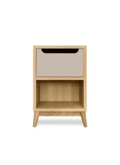 UNIK - Table De Chevet En Chene Naturel | Beige