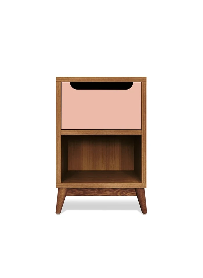 UNIK - Table De Chevet En Chene Miel | Rose 1 UNIK - Table De Chevet En Chene Miel | Rose