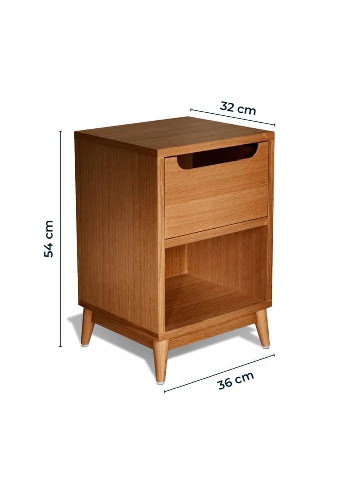 UNIK - Table De Chevet En Chene Miel | Vert 5 UNIK - Table De Chevet En Chene Miel | Vert – Image 5