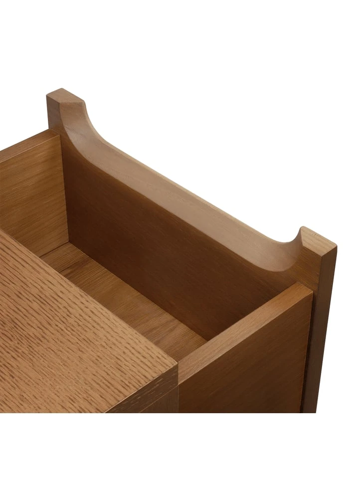 UNIK - Table De Chevet En Chene Miel | Gris 4 UNIK - Table De Chevet En Chene Miel | Gris – Image 4