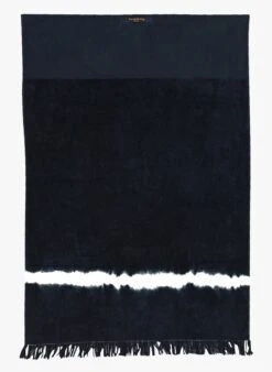 BAGNI - Drap De Bain Frangé En Coton | Noir