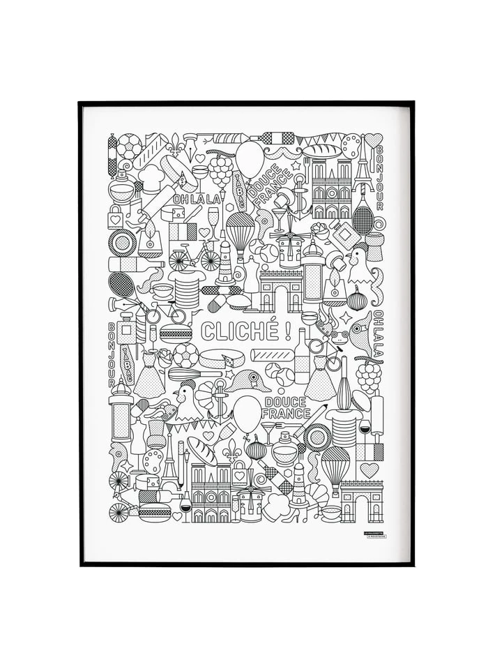 Affiche D'art Patrimoine Français 50 X 70 Cm | Blanc 1 Affiche D'art Patrimoine Français 50 X 70 Cm | Blanc