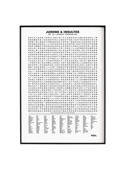 Affiche D'art Jeux De Mots 50 X 70 Cm | Blanc