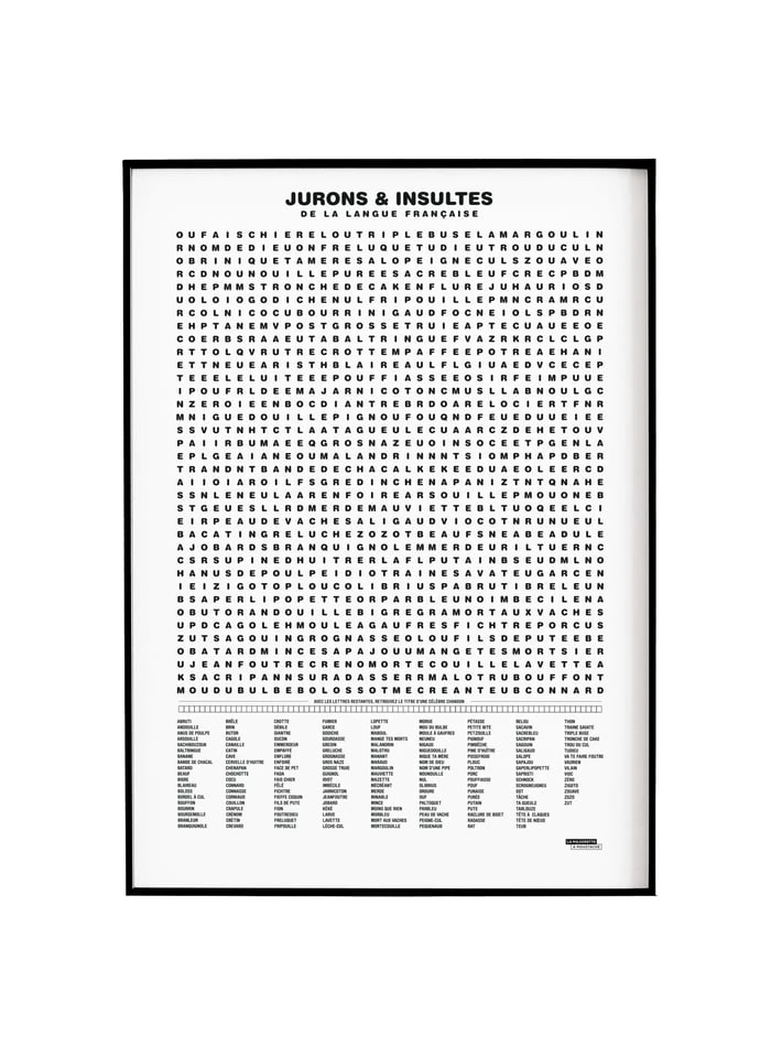 Affiche D'art Jeux De Mots 50 X 70 Cm | Blanc 1 Affiche D'art Jeux De Mots 50 X 70 Cm | Blanc