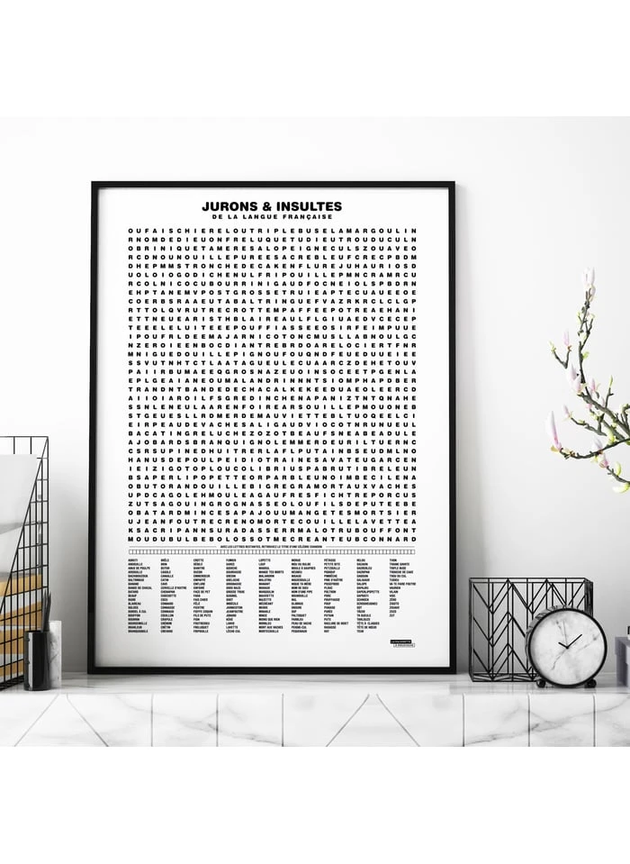 Affiche D'art Jeux De Mots 50 X 70 Cm | Blanc 2 Affiche D'art Jeux De Mots 50 X 70 Cm | Blanc – Image 2