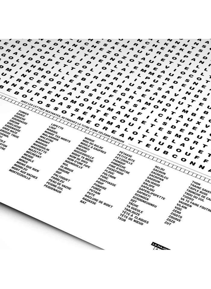 Affiche D'art Jeux De Mots 50 X 70 Cm | Blanc 3 Affiche D'art Jeux De Mots 50 X 70 Cm | Blanc – Image 3