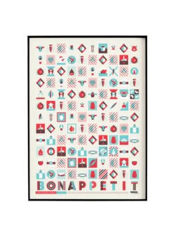 Affiche D'art Food 50 X 70 Cm | Multicolore