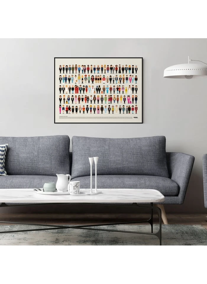 Affiche D'art Vestiaire Personnages 50 X 70 Cm | Multicolore 2 Affiche D'art Vestiaire Personnages 50 X 70 Cm | Multicolore – Image 2