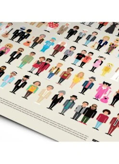 Affiche D'art Vestiaire Personnages 50 X 70 Cm | Multicolore 6 Affiche D'art Vestiaire Personnages 50 X 70 Cm | Multicolore -Intérieur Décoration Magasin 3913141