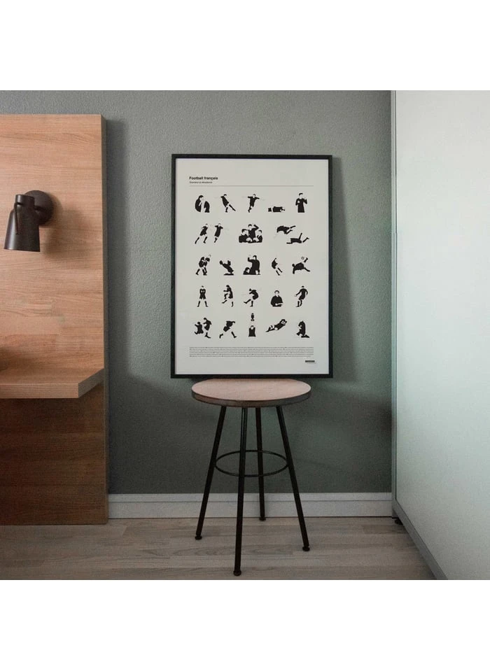 Affiche D'art Foot 50 X 70 Cm | Argent 2 Affiche D'art Foot 50 X 70 Cm | Argent – Image 2