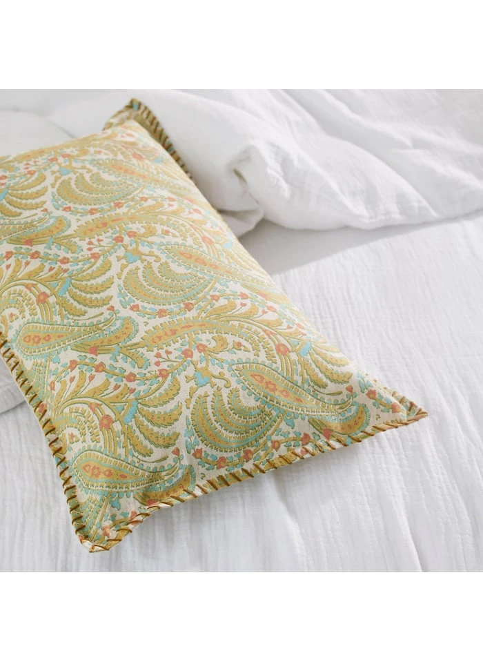 PADMA - Housse De Coussin En Lin | Jaune 4 PADMA - Housse De Coussin En Lin | Jaune – Image 4