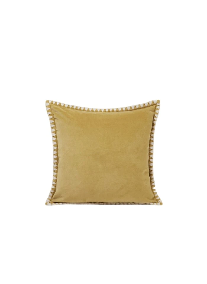 ANJALI - Housse De Coussin En Coton | Jaune 1 ANJALI - Housse De Coussin En Coton | Jaune