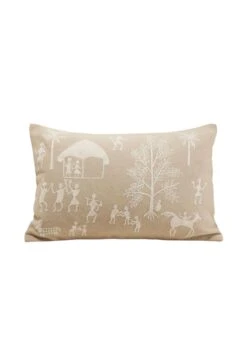 WARLI - Housse De Coussin En Coton | Beige
