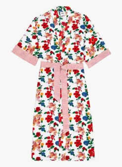 Kimono Imprimé Cachemire En Coton | Rouge