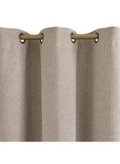 ALEJANDRO - Rideau à Oeillets Dorés En Coton | Beige