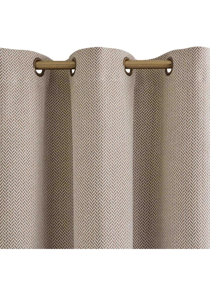 ALEJANDRO - Rideau à Oeillets Dorés En Coton | Beige 1 ALEJANDRO - Rideau à Oeillets Dorés En Coton | Beige