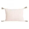Coussin En Lin Lavé Rayé | Rose