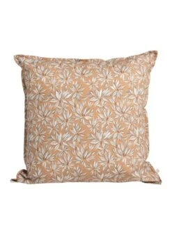 Coussin Imprimé Floral En Coton | Beige