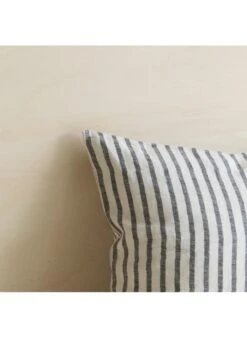 Housse De Coussin En Lin Lavé Rayé | Noir 6 Housse De Coussin En Lin Lavé Rayé | Noir -Intérieur Décoration Magasin 3986304