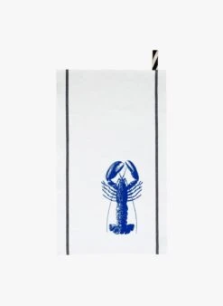 HOMARD - Torchon Imprimé En Coton | Bleu