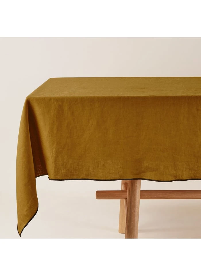 CARLINA - Nappe Carrée En Lin | Marron 5 CARLINA - Nappe Carrée En Lin | Marron – Image 5