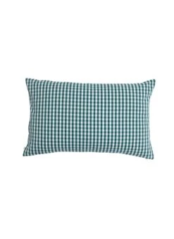 Coussin Vichy En Coton | Vert