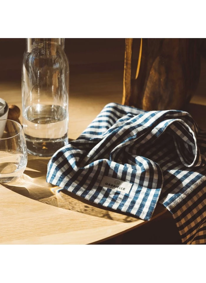 Torchon Imprimé Vichy En Coton | Bleu 4 Torchon Imprimé Vichy En Coton | Bleu – Image 4