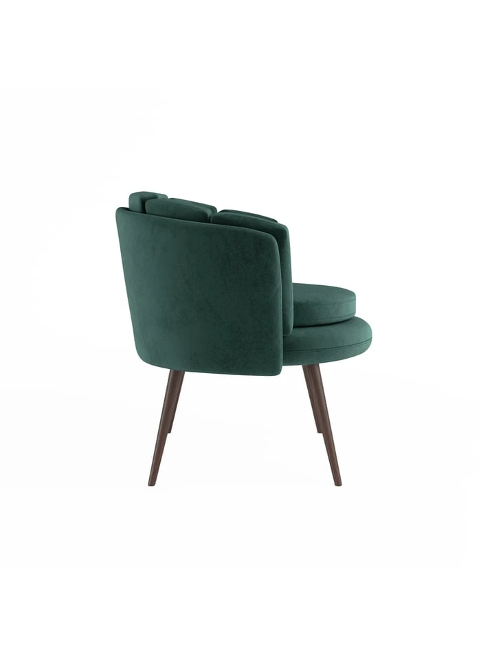 JILL - Jill - Fauteuil En Velours Ocre | Vert 3 JILL - Jill - Fauteuil En Velours Ocre | Vert – Image 3