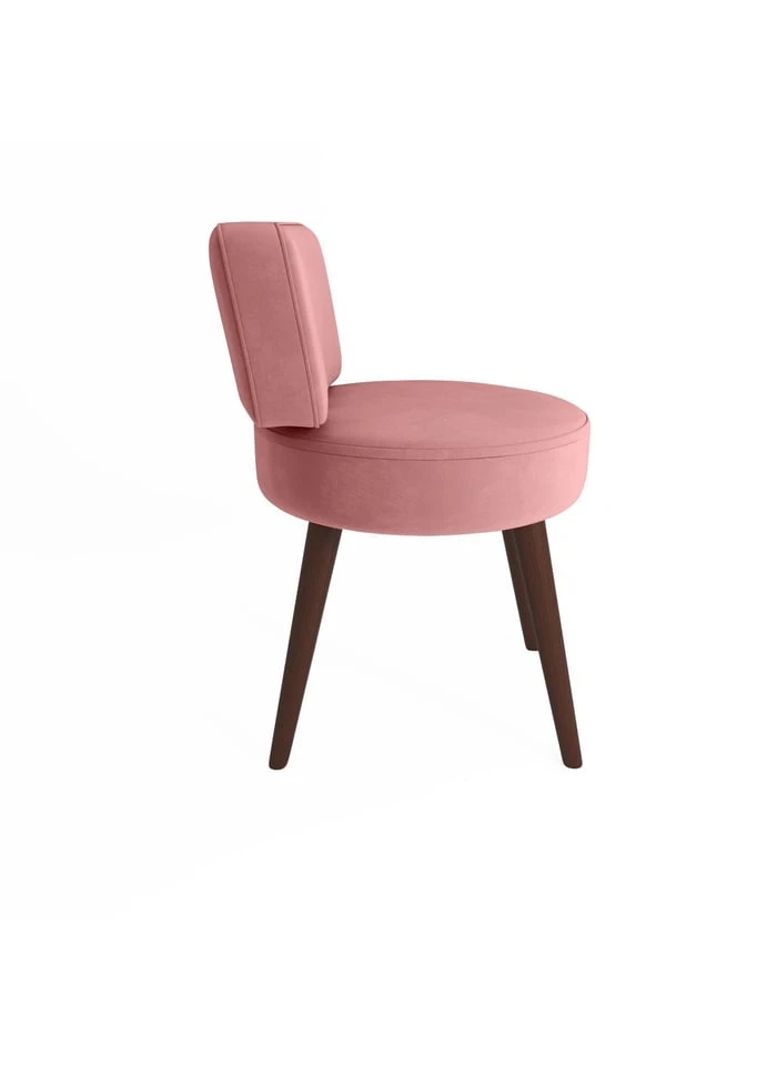 GINA - Gina - Petit Fauteuil En Velours Bleu Nuit | Rose 4 GINA - Gina - Petit Fauteuil En Velours Bleu Nuit | Rose – Image 4