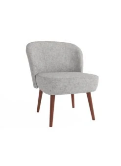 JANE - Jane - Petit Fauteuil De Salon En Velours Bordeaux | Gris -Intérieur Décoration Magasin 4171586