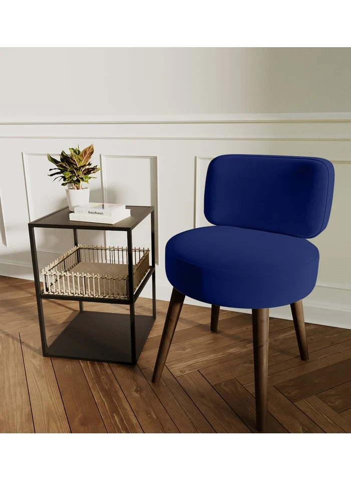 GINA - Gina - Petit Fauteuil En Velours Bleu Nuit | Bleu 2 GINA - Gina - Petit Fauteuil En Velours Bleu Nuit | Bleu – Image 2