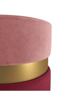 CASSIOPEE - Cassiopee - Pouf Contemporain, Bicolore Bleu Et Métal Noir | Rouge 5 CASSIOPEE - Cassiopee - Pouf Contemporain, Bicolore Bleu Et Métal Noir | Rouge -Intérieur Décoration Magasin 4171645