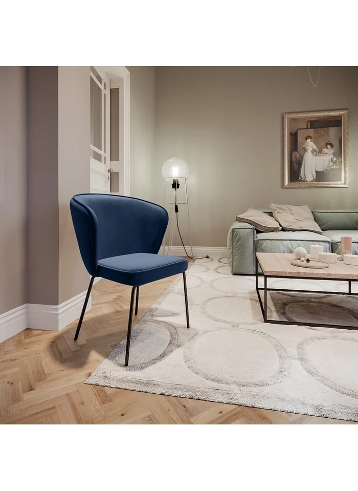 GAYA - Gaya - Chaise En Velours Vert Kaki | Bleu 2 GAYA - Gaya - Chaise En Velours Vert Kaki | Bleu – Image 2