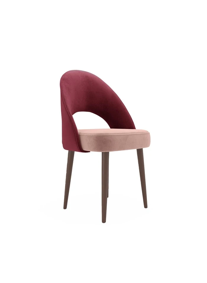 SAORI - Saori - Chaise En Velours Bicolore Rouge Et Rose | Rouge 1 SAORI - Saori - Chaise En Velours Bicolore Rouge Et Rose | Rouge