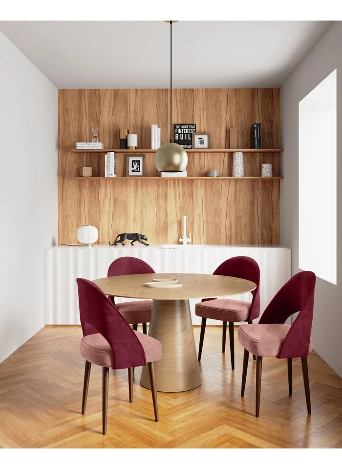 SAORI - Saori - Chaise En Velours Bicolore Rouge Et Rose | Rouge 2 SAORI - Saori - Chaise En Velours Bicolore Rouge Et Rose | Rouge – Image 2