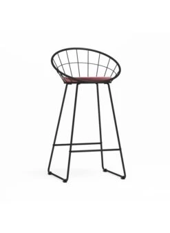 JOANE - Joane - Tabouret De Bar Velours Vert Sapin | Rose