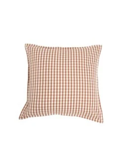 Coussin Vichy En Coton | Rouge