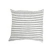 Housse De Coussin En Lin Lavé Rayé | Noir