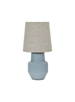 House Doctor Lampe De Table En Céramique, Lin | Bleu