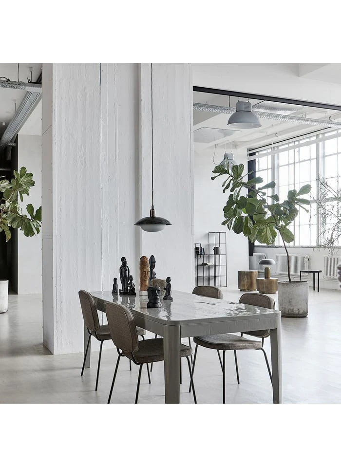 House Doctor Lampe En Le Fer, Verre, Câble De Tissu | Marron 2 House Doctor Lampe En Le Fer, Verre, Câble De Tissu | Marron – Image 2