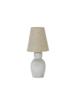 House Doctor Lampe De Table Avec Abat-jour En Ciment, Lin, Polystyrène, Le Fer, Métal, Polypropylène | Beige
